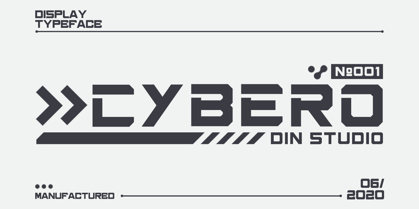 Beispiel einer Cybero-Schriftart